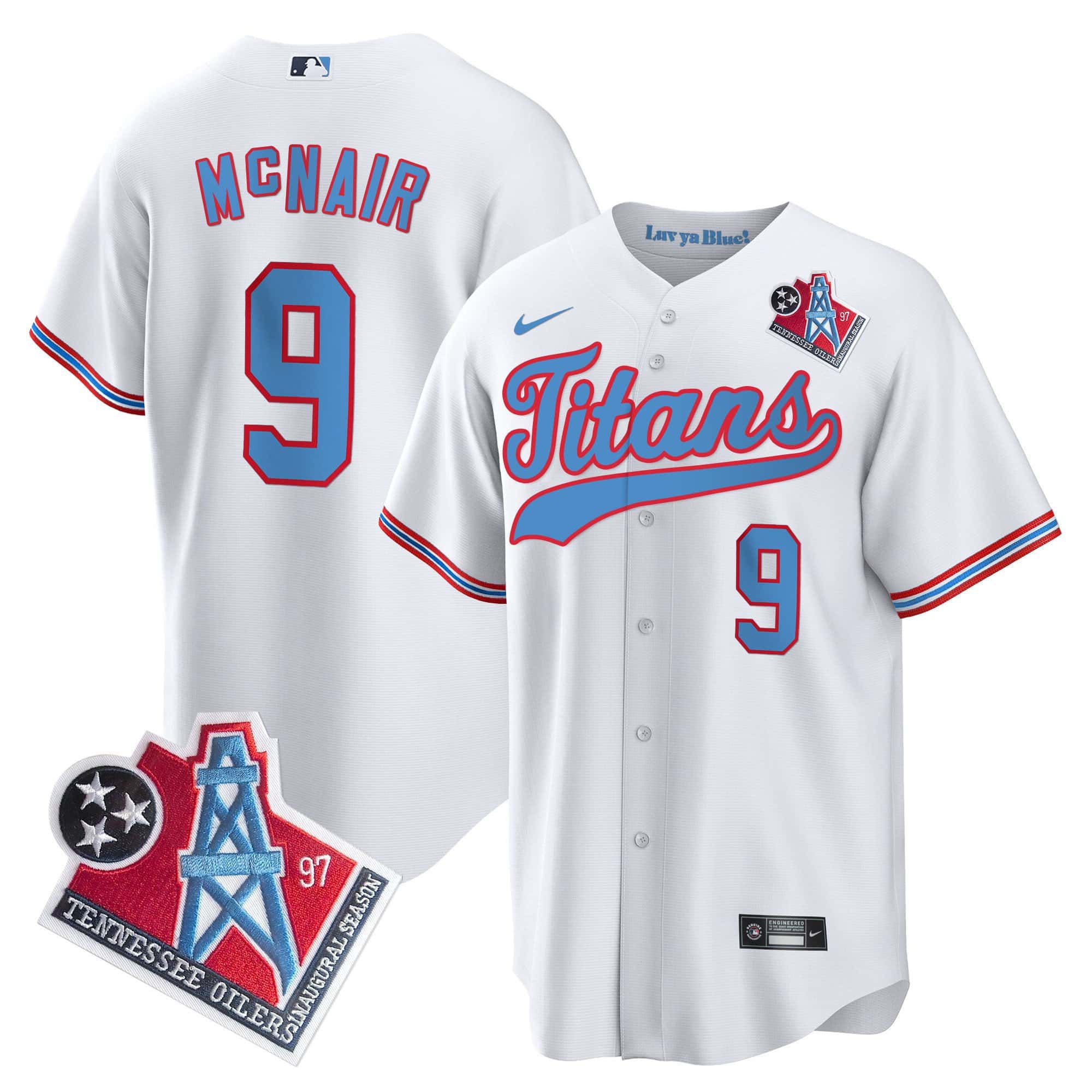 Men Tennessee Titans #9 Mcnair White Nike 1997 Throwback Limited Cool Base NFL Jersey